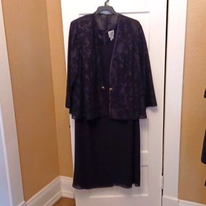 Womens size 24WP.  2 piece black dress
